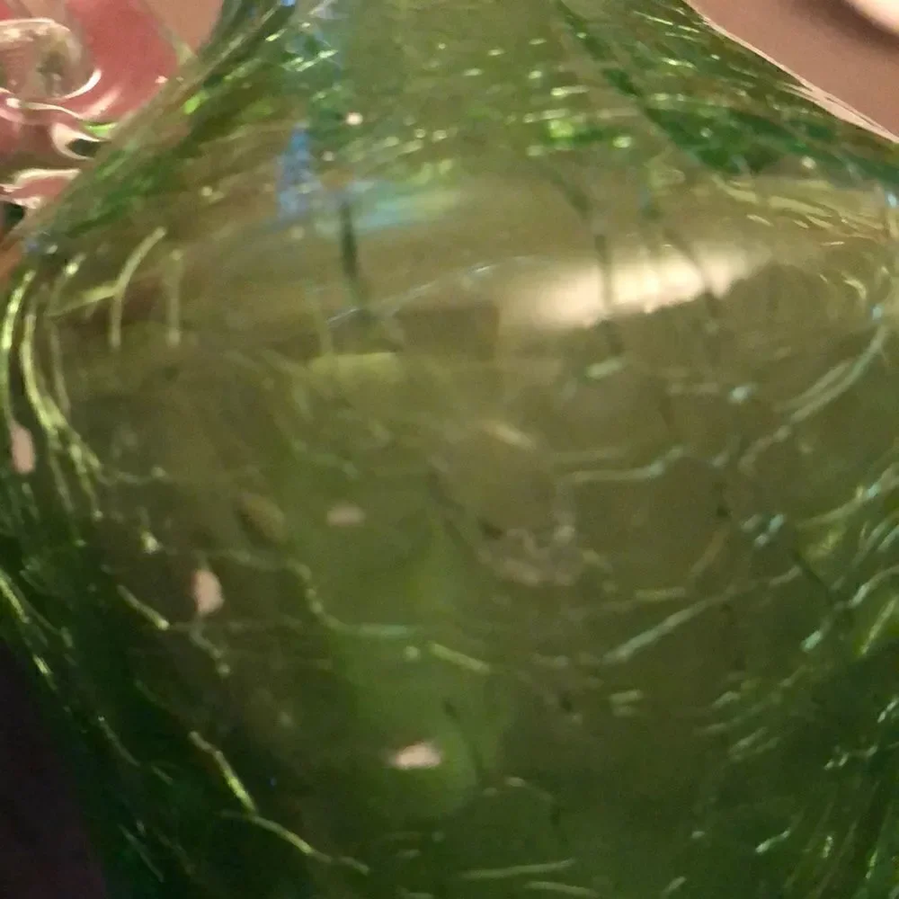 Handmade Cracked Glass Vase